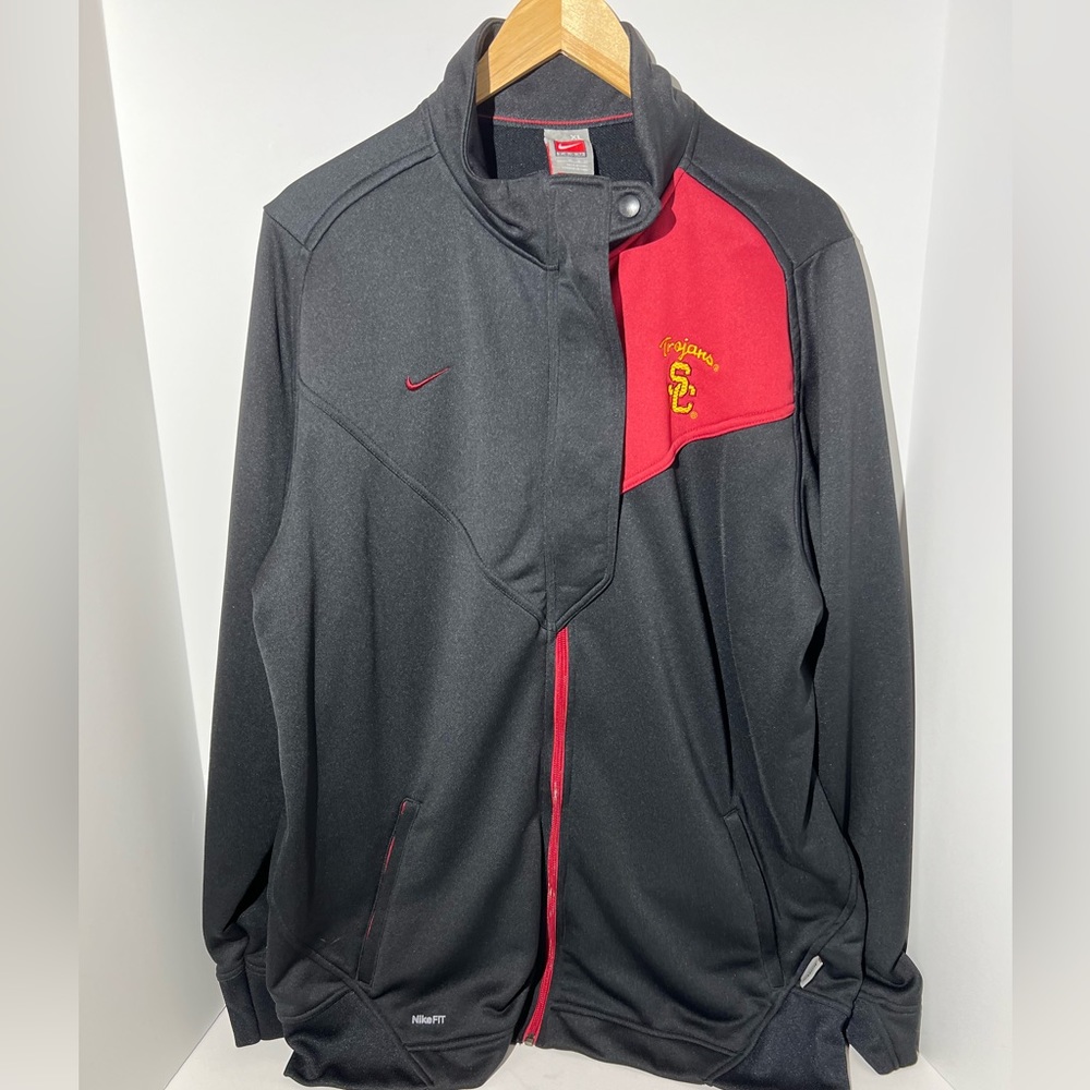 Vintage Nike, USC, Trojan snap collar track jacket XL